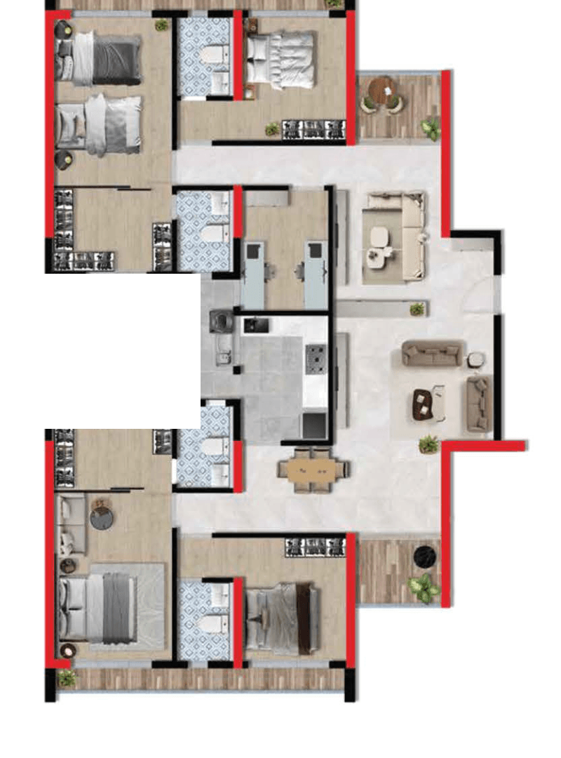 4.5 BHK (Type 2A) floor plan